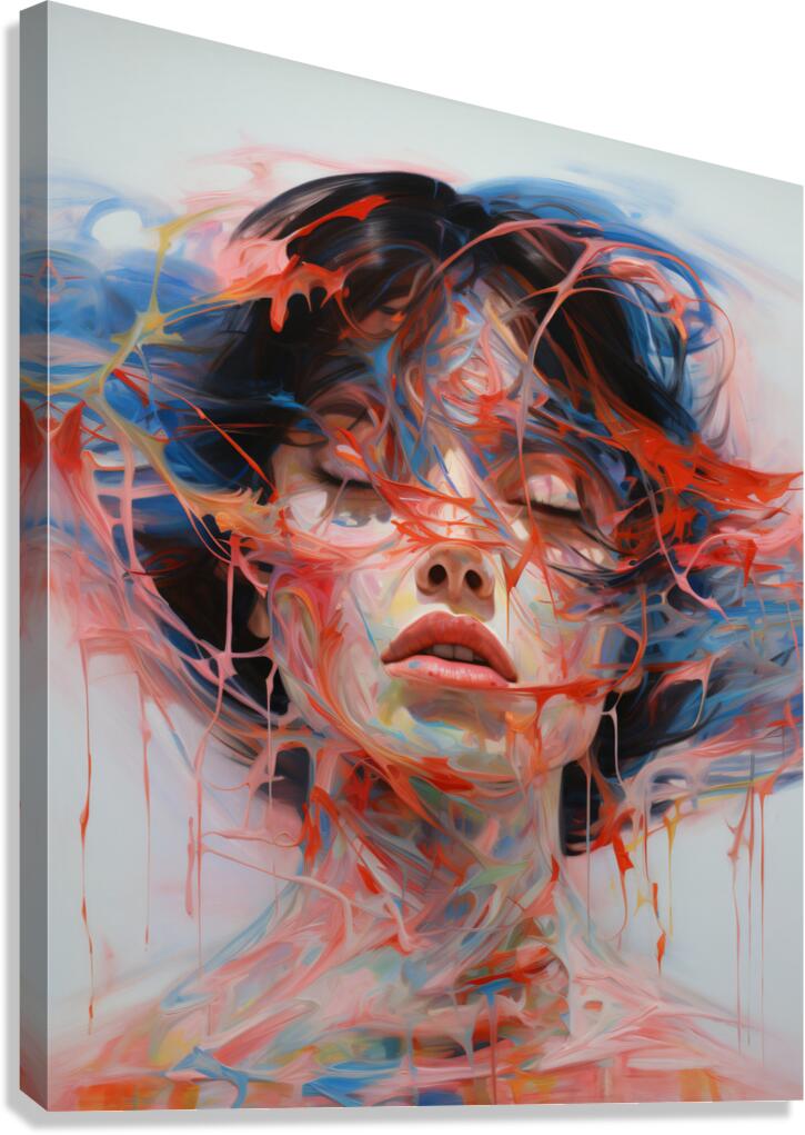 Bipolar Spectrum – Abstract Portrait Print Canvas Print