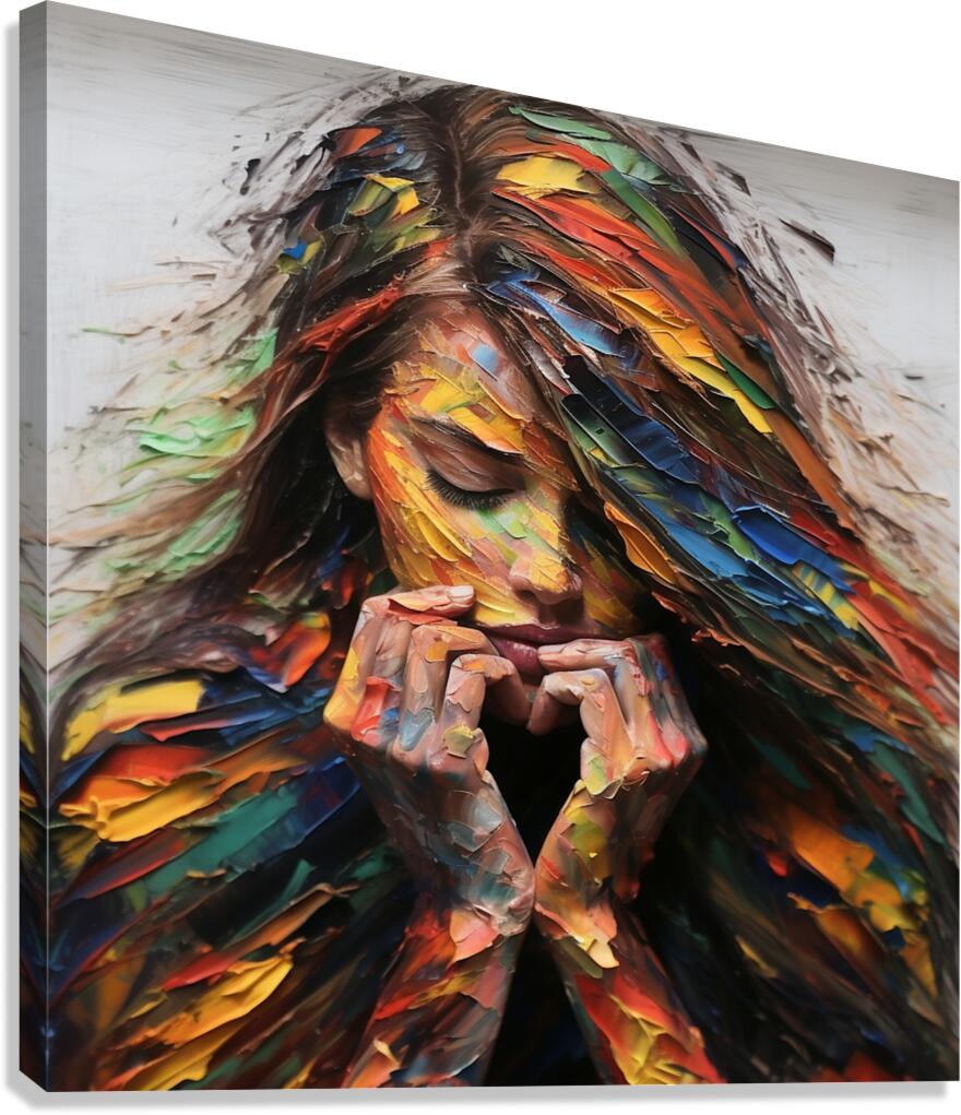 Chromatic Strokes – Abstract Color Field Art Print Canvas Print