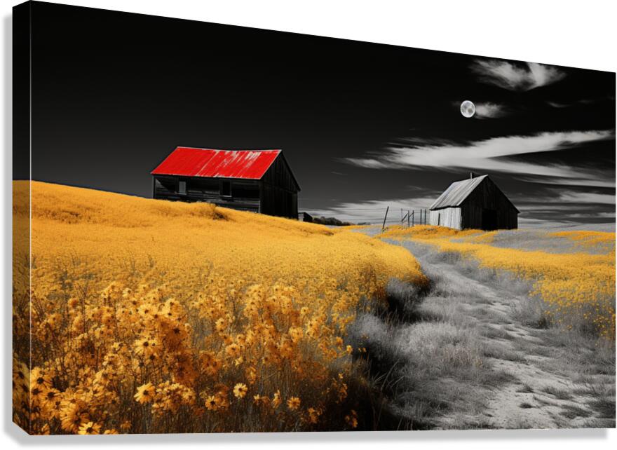 Revival - Sunrise Marsh Landscape Art Prints Canvas Print