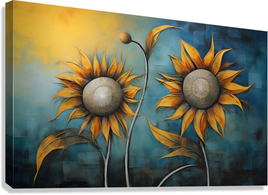 Flamboyant - Bold Sunflower Art Prints Canvas Print