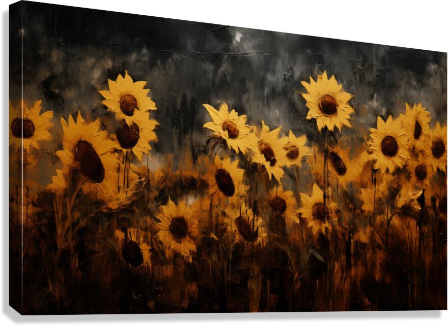 Sunkissed - Golden Sunflower Art Prints Canvas Print