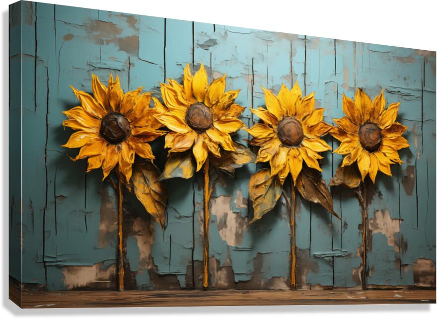 Tournesol - French Sunflower Art Prints Canvas Print