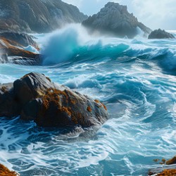 And the Sea Roared - Dramatic Ocean Wave Art Prints