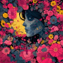 Jardin De Los Recuerdos - Garden Of Memories - Dia de los Muertos Floral Art Prints