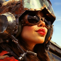 Woman of War - Aviator Portrait Art Prints