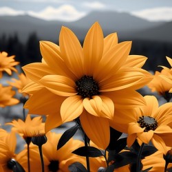 Fleurs Du Crepuscule - Flowers Of Dusk - Evening Floral Art Prints