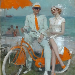 Elegance Under the Sun – Vintage Fashion Poster Art Print