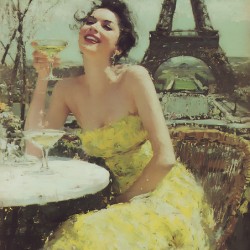 Parisian Joy Portrait – Vintage French Art Print