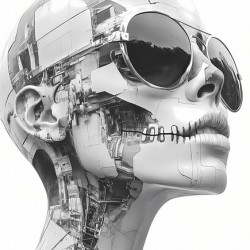 Echoes of Escher - Surreal Skull Line Art Prints