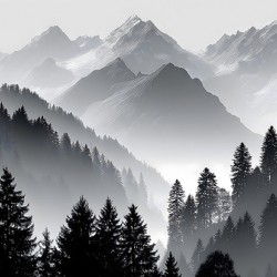 Timber And Time - Monochrome Landscape Art Prints