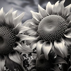 Sunlit Shadows – Dual Sunflower Study Print