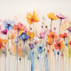 Candy Drip Garden – Abstract Floral Print