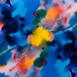 Prismatic Mist – Watercolor Cloud Abstract Print