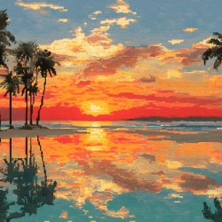 Firewater – Tropical Sunset Reflection Print