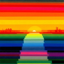 Spectrum Horizon – Steps to the Sun Abstract Art Print