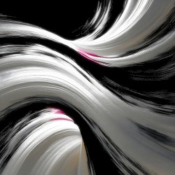 Silk Currents – Black & White Flow Print