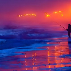 Summer Tide – Night Fishing Print