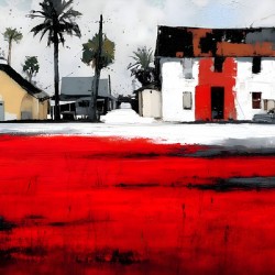 Crimson Lot - Coastal Village Print
