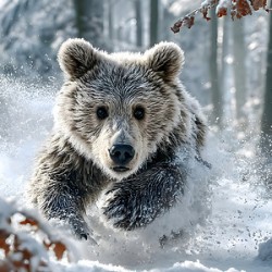 Frost Runner – Winter Bear Print
