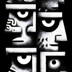 Aztec Sun God – Tribal Mask Art Print