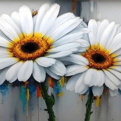 Dripping Daisies – Melting Floral Art Print