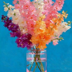 Flowers in a Clear Vase – Still Life Print