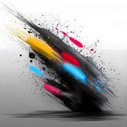 Impact Vector – Color Burst on Gray Print
