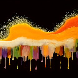 Molten Horizon – Dripping Lava Abstract Print