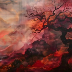 Hi No Kehai 火の気配 - Presence Of Fire - Japanese Abstract Art Prints