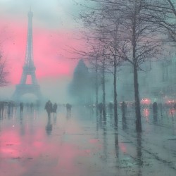 Paris Rain – Impressionist Cityscape Print
