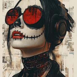 La Catrina Sonora - The Sonic Catrina - Dia de los Muertos Art Prints