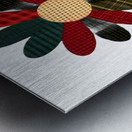 Plaid Botanica 1 - Modern Floral Art Prints Metal print