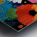 Impasto Carnival – Thick Palette Knife Floral Print Metal print