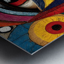 Patchwork Gaze – Modern Cubist Portrait Print Metal print