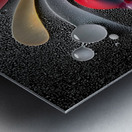 Rainbow Ribbon Rush – Night Glow Abstract Print Metal print