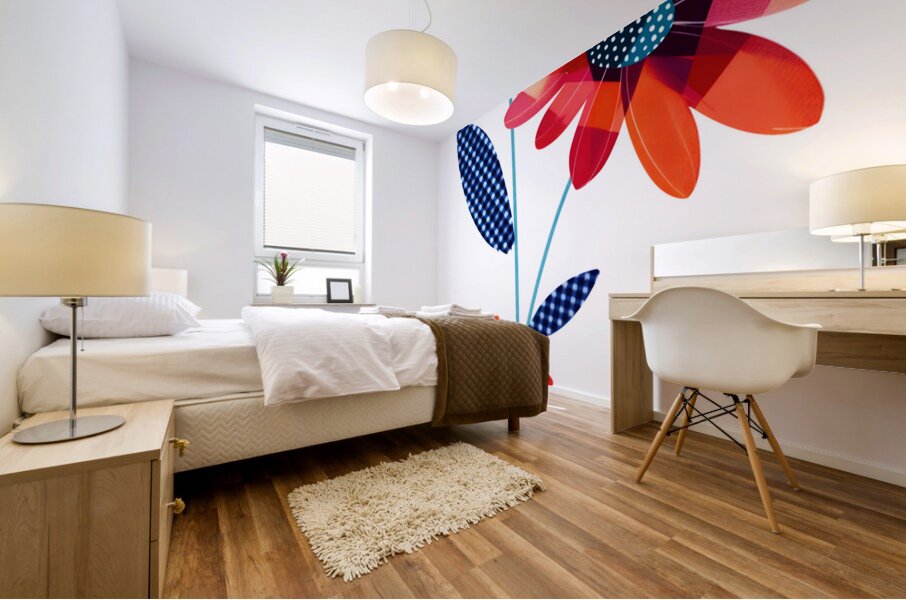 Plaid Botanica 14 - Colorful Floral Art Prints Mural print