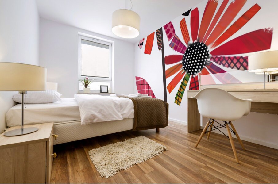 Plaid Botanica 23 - Modern Floral Art Prints Mural print