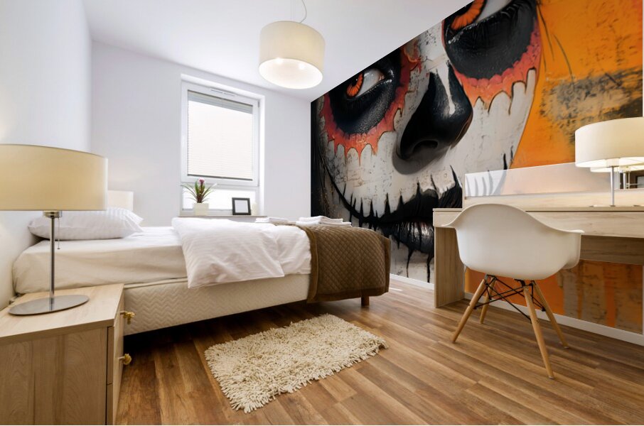 La Calavera Vigilante - The Watchful Skull - Dia de los Muertos Art Prints Mural print