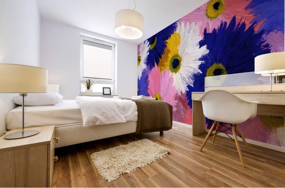 Palette En Fleurs - Palette In Bloom - Abstract Floral Art Prints Mural print