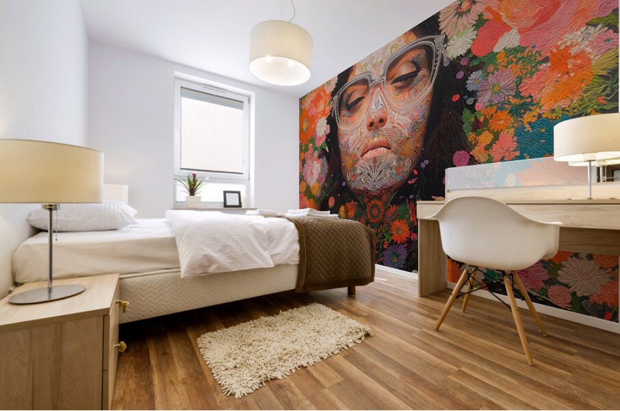 Pensamientos Florales - Floral Thoughts - Pop Surreal Floral Art Prints Mural print