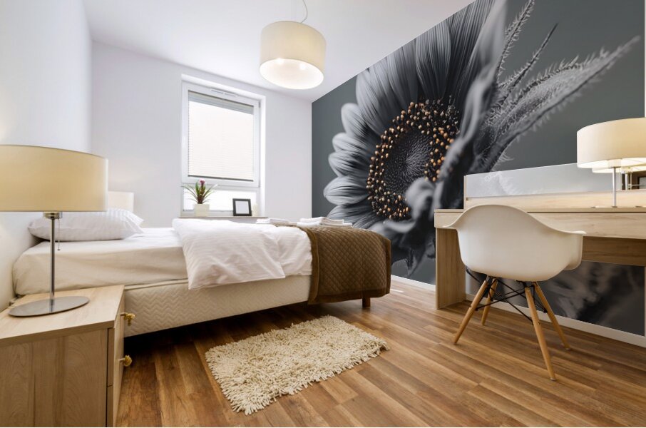 Sunflower Selfie 9 - Sunflower Portrait Art Prints Mural print