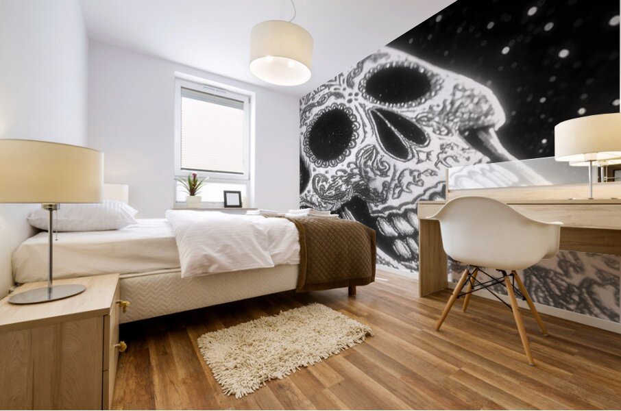 El Eco De La Calavera - The Echo Of The Skull - Pop Skull Art Prints Mural print