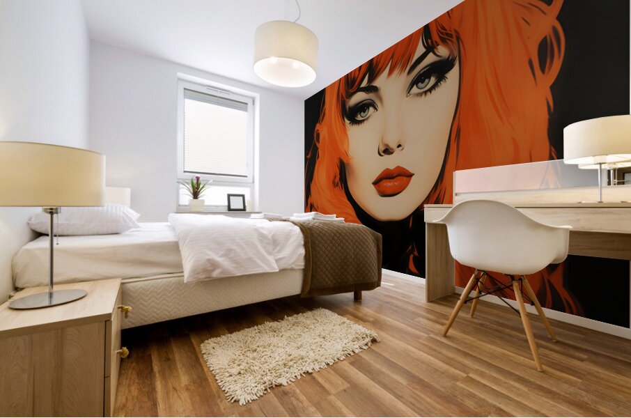 Fatal Flame – Vintage Fashion Art Print Mural print