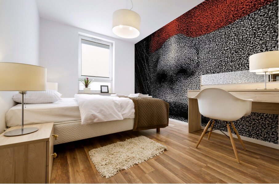 Beneath the Mask – Vintage Noir Portrait Art Print Mural print