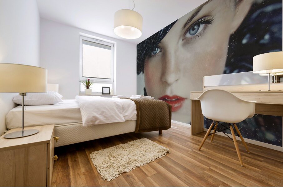 The Stare – Vintage Fashion Portrait Art Print Mural print