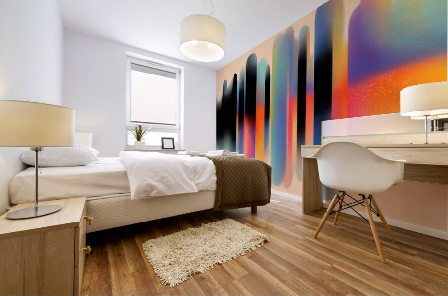 Echo Form – Gradient Wave Abstract Print Mural print