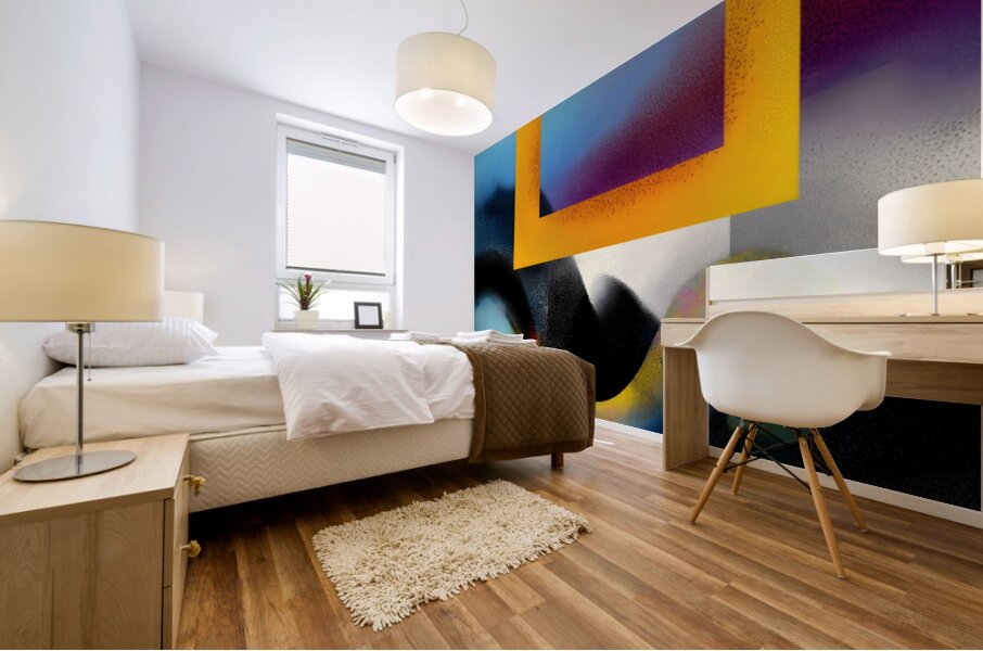 Framed Motion – Gradient Window Abstract Print. Mural print