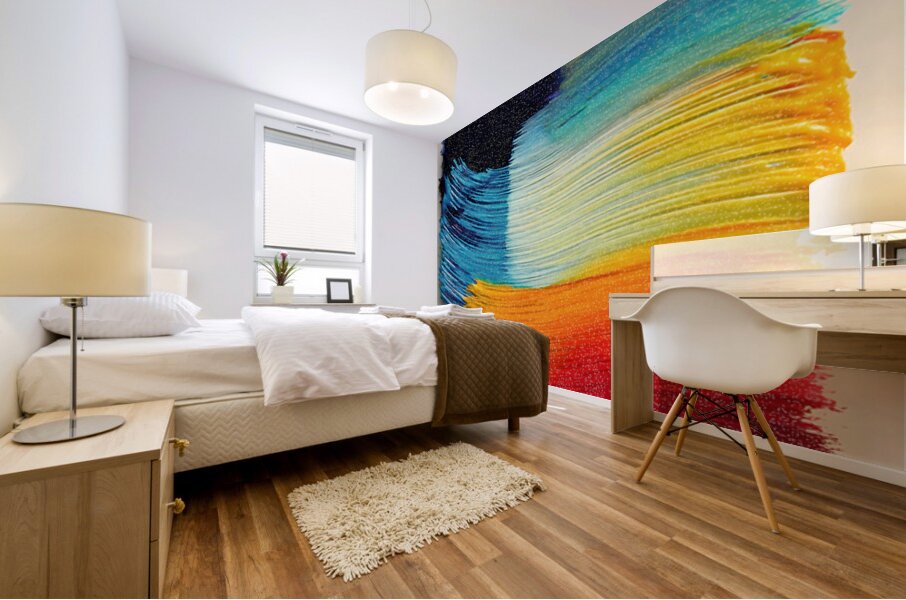 Chromatic Blocks IX – Patchwork Abstract Print Mural print