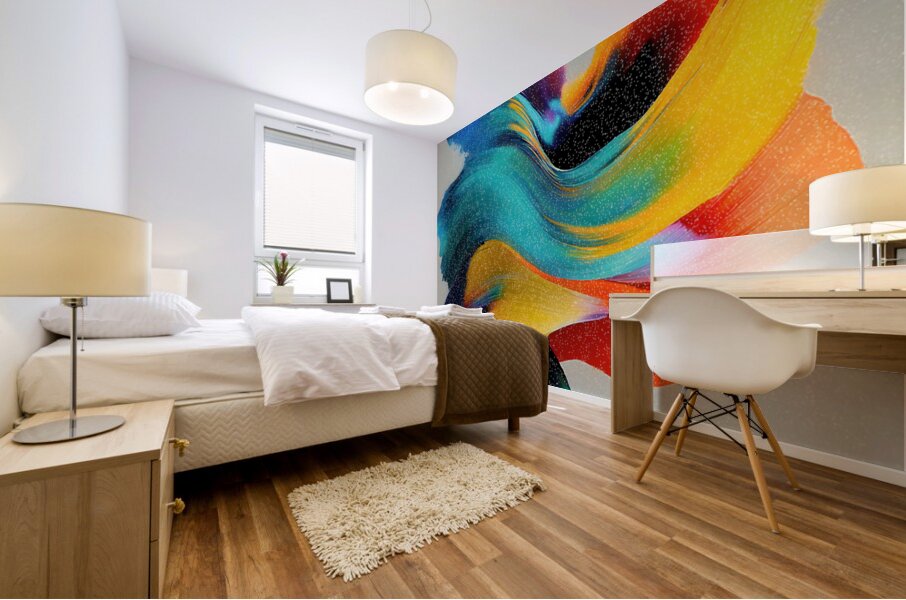 Chromatic Blocks IV  – Patchwork Abstract Print Mural print