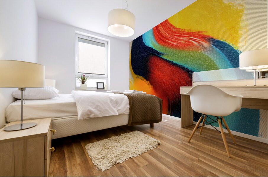 Chromatic Blocks VII – Patchwork Abstract Print Mural print